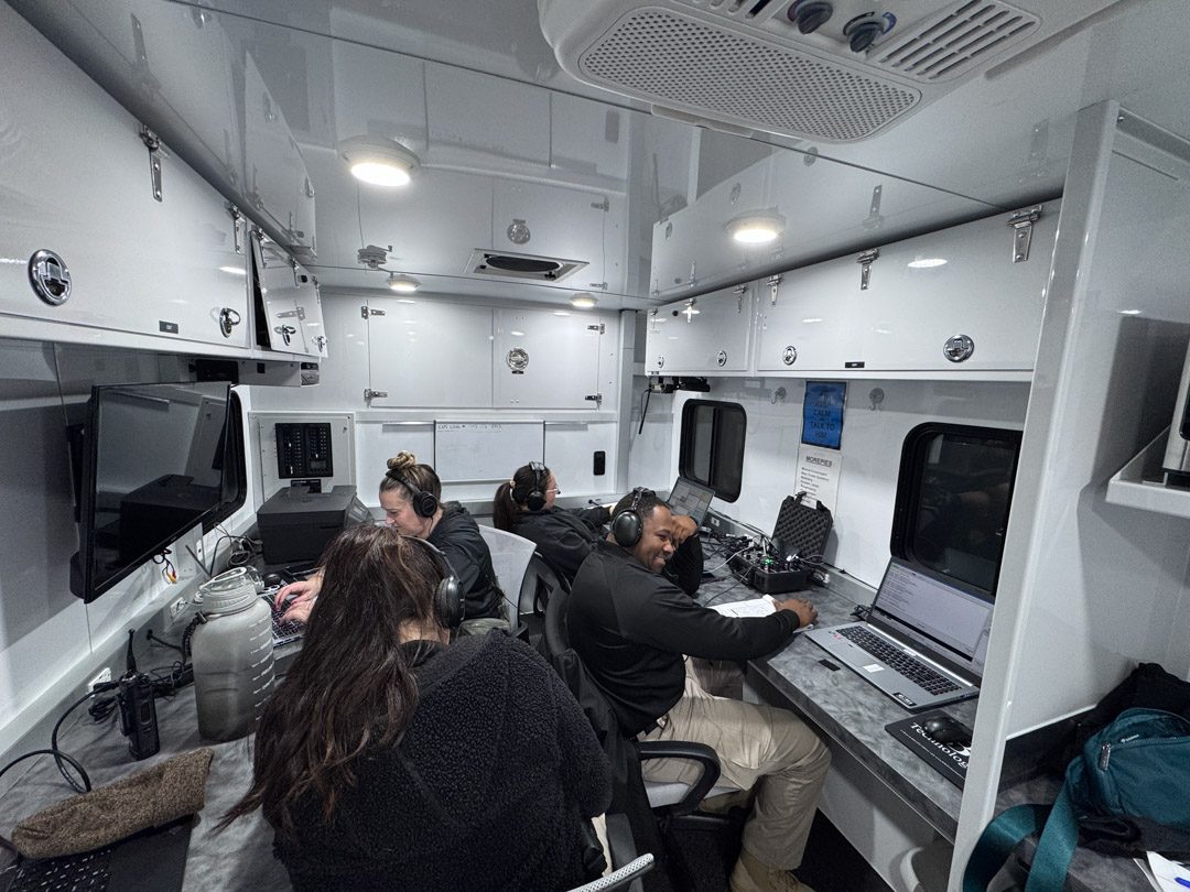 Brentwood Police Mobile Command deployed at an incident